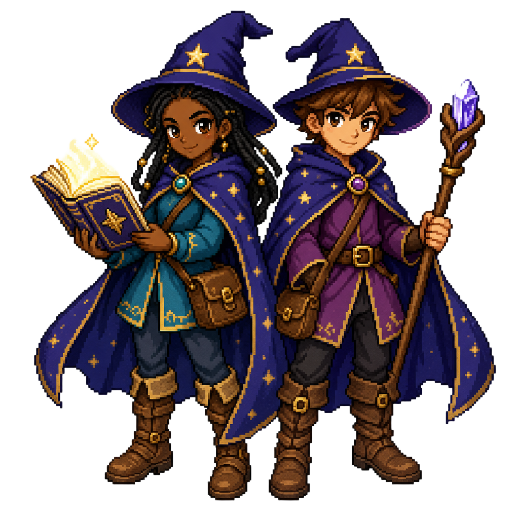 Two Wizard's Apprentices, keepers-in-training